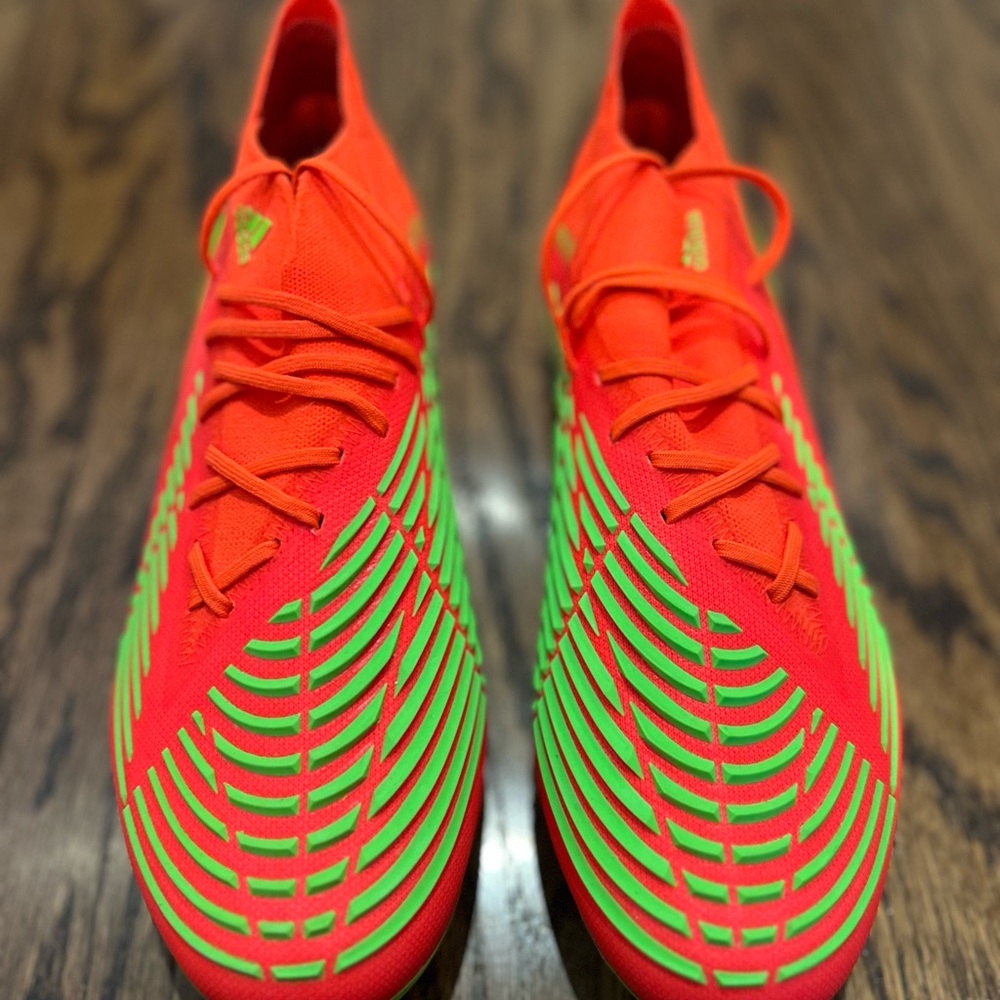 Adidas Predator Edge 1 SG - Soccer Cleats - Solar Red and Lime Green